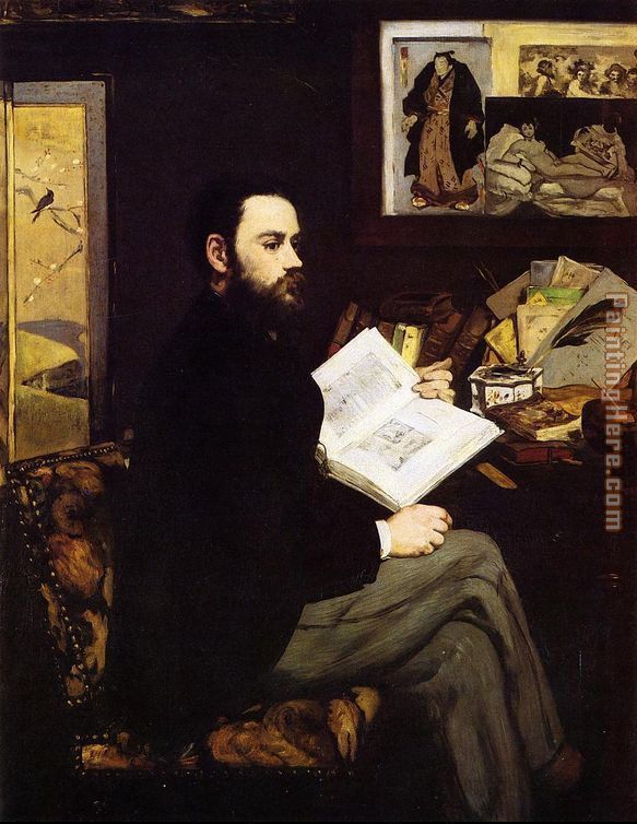 Portrait of Emile Zola painting - Edouard Manet Portrait of Emile Zola art painting